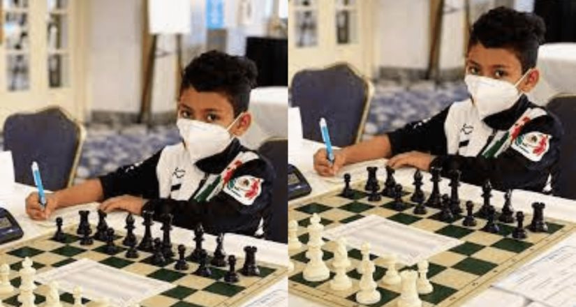 Con tan solo 9 años, niño mexicano hizo historia en el ajedrez.