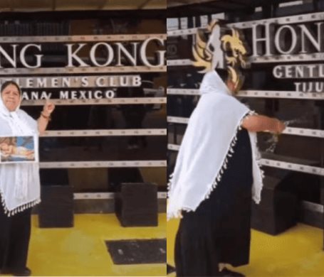 ¡Para corregir a las muchachas! Doña Católica visita Hong Kong en Tijuana y lo exorciza