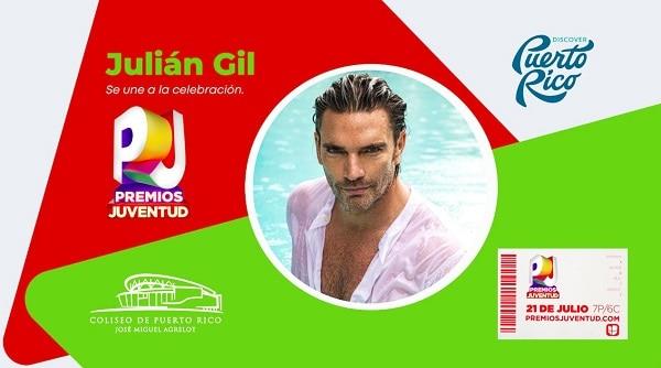 Julián Gil invitado especial a la Gala de Premios Juventud en Puerto Rico