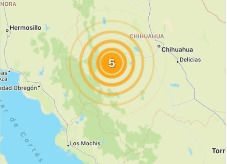 En Chihuahua se registró un sismo magnitud 5.1