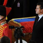 EPN en funeral de Chávez