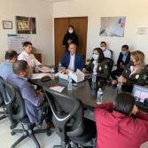 Encabeza Diputado Román Cota sesión de la Comisión de Asuntos Fronterizos y Migratorios en instalaciones del INM en El Chaparral.
