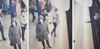 Cámaras de seguridad captan a hombre arrojando a una mujer a las vías del Metro en Bruselas