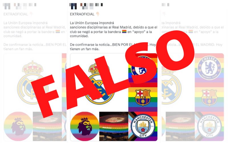 Falsa la noticia donde amonesten a F.C. Barcelona por no portar los colores LGBT
